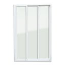 Ver imagem 1 de Porta de PVC de Correr 210x180cm com 3 Folhas e Vidro Liso Temperado Itec Brimak Branco