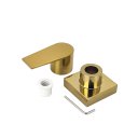Ver imagem 4 de Acabamento Registro Chuveiro Banheiro Alavanca Aço Escovado Quadrado Dourado Brilho Padrão Deca Meta