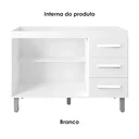Ver imagem 5 de Balcao para Pia 3g 2p 120 Cm Bianca Branco Mobbs
