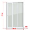 Porta de PVC de Correr 210x200cm com 3 Folhas e Vidro Liso Temperado com Cremona ITEC Brimak - 7