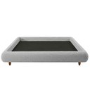 Ver imagem 6 de Cama Casal Japonesa Pés Madeira 156cm Nami Bouclé Cinza Claro - Nexta Casa
