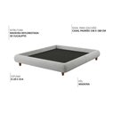 Ver imagem 3 de Cama Casal Japonesa Pés Madeira 156cm Nami Bouclé Cinza Claro - Nexta Casa