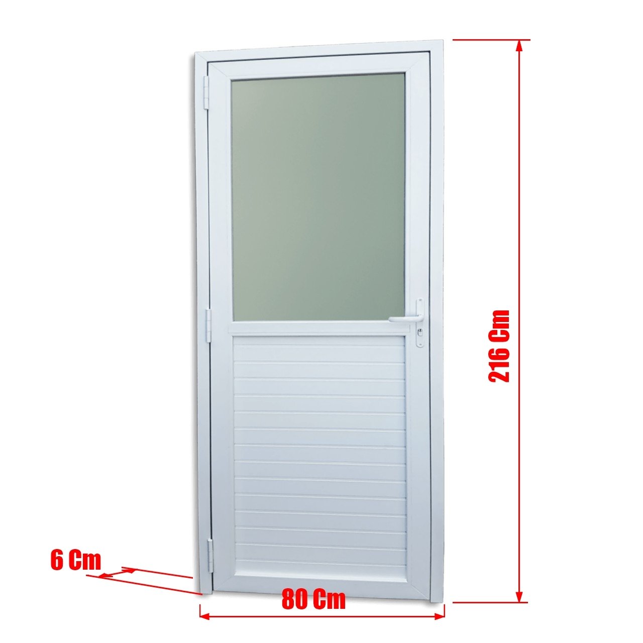 Porta de PVC Mista 216x80cm com Vidro Mini Boreal ITEC Brimak - 7