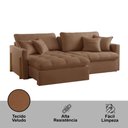 Ver imagem 5 de Sofá Cama Lisboa Retrátil e Reclinável 180cm Braço 10cm Meu Sofá Online