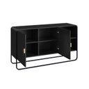 Ver imagem 5 de Balcão Buffet Orgânico 135cm 2 Portas Pé Metal Luna Móvel na Caixa