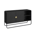 Ver imagem 4 de Balcão Buffet Orgânico 135cm 2 Portas Pé Metal Luna Móvel na Caixa