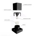 Ver imagem 3 de Kit 04 Acabamento Quadrado Abs 1/2, 3/4 Padrão Deca Preto