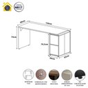 Ver imagem 3 de Mesa Escrivaninha 150cm X 60cm e Armário 2 Portas F5 Office Cor:macadâmia com Branco