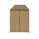 Ver imagem 7 de Mesa Escrivaninha 150cm X 60cm e Armário 2 Portas F5 Office Cor:macadâmia com Branco