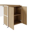 Ver imagem 6 de Mesa Escrivaninha 150cm X 60cm e Armário 2 Portas F5 Office Cor:macadâmia com Branco