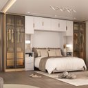 Ver imagem 1 de Roupeiro Modulado Ravi Mdf 414,5cm 10 Portas Reflecta Branco/olmo 1221