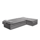 Ver imagem 4 de Sofá Cama King 5 Lugares 2,70m Amélia Suede Cinza Mirra Decor