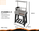 Ver imagem 2 de Churrasqueira Hotbox Parrilla - Grelha Argentina - Base Alta + Kit Tendal