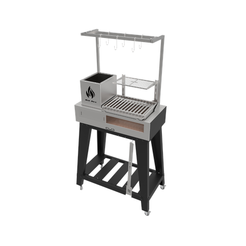 Churrasqueira Hotbox Parrilla - Grelha Argentina - Base Alta + Kit Tendal