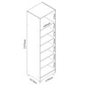 Sapateira 225x63cm com Pés e Espelho Mdf - 4