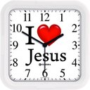 Ver imagem 1 de Relógio de Parede Eurora Ref: 6592-141 I Love Jesus