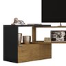 Rack Extensível Canto Inovatta para TV até 65” Preto Velluto/ Freijó - PR Móveis - 3