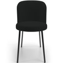 Ver imagem 3 de Kit 4 Cadeiras Sala de Jantar Estofada Gavi L02 Suede Preto - Lyam Decor