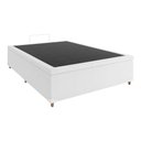 Ver imagem 3 de Cama Box com Baú Casal Cama Box Baú Branco Sintético Premium Madeira Colchão Dos Sonhos