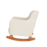 Poltrona Amamentação C / Balanço Cadeira Descanso Aquila com Puff Linho:bege - 4