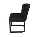 Ver imagem 4 de Kit Cadeira Pétala Veludo Preto Base de Ferro Preta - Belliv Decor