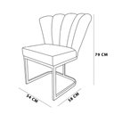 Ver imagem 6 de Kit Cadeira Pétala Veludo Preto Base de Ferro Preta - Belliv Decor