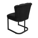 Ver imagem 5 de Kit Cadeira Pétala Veludo Preto Base de Ferro Preta - Belliv Decor