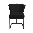 Ver imagem 3 de Kit Cadeira Pétala Veludo Preto Base de Ferro Preta - Belliv Decor