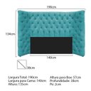 Ver imagem 6 de Kit Cabeceira e Calçadeira Baú Casal Everest P02 140 cm para cama Box Suede - Doce Sonho Móveis KIT