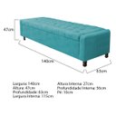Ver imagem 7 de Kit Cabeceira e Calçadeira Baú Casal Everest P02 140 cm para cama Box Suede - Doce Sonho Móveis KIT