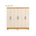 Ver imagem 2 de Guarda Roupa Casal Verso 6 Portas Cinamon Touch/Off White - Demóbile