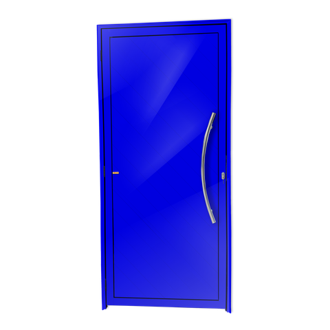 Porta Alumínio Lambril Savana c/Puxador D.Azul 90 Brimak