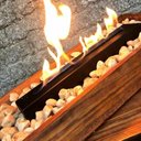 Ver mais imagens de Lareira Ecológica em Madeira com Pedras Brancas - Fuji