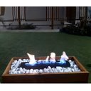 Ver imagem 3 de Lareira Ecológica em Madeira com Pedras Brancas - Fuji