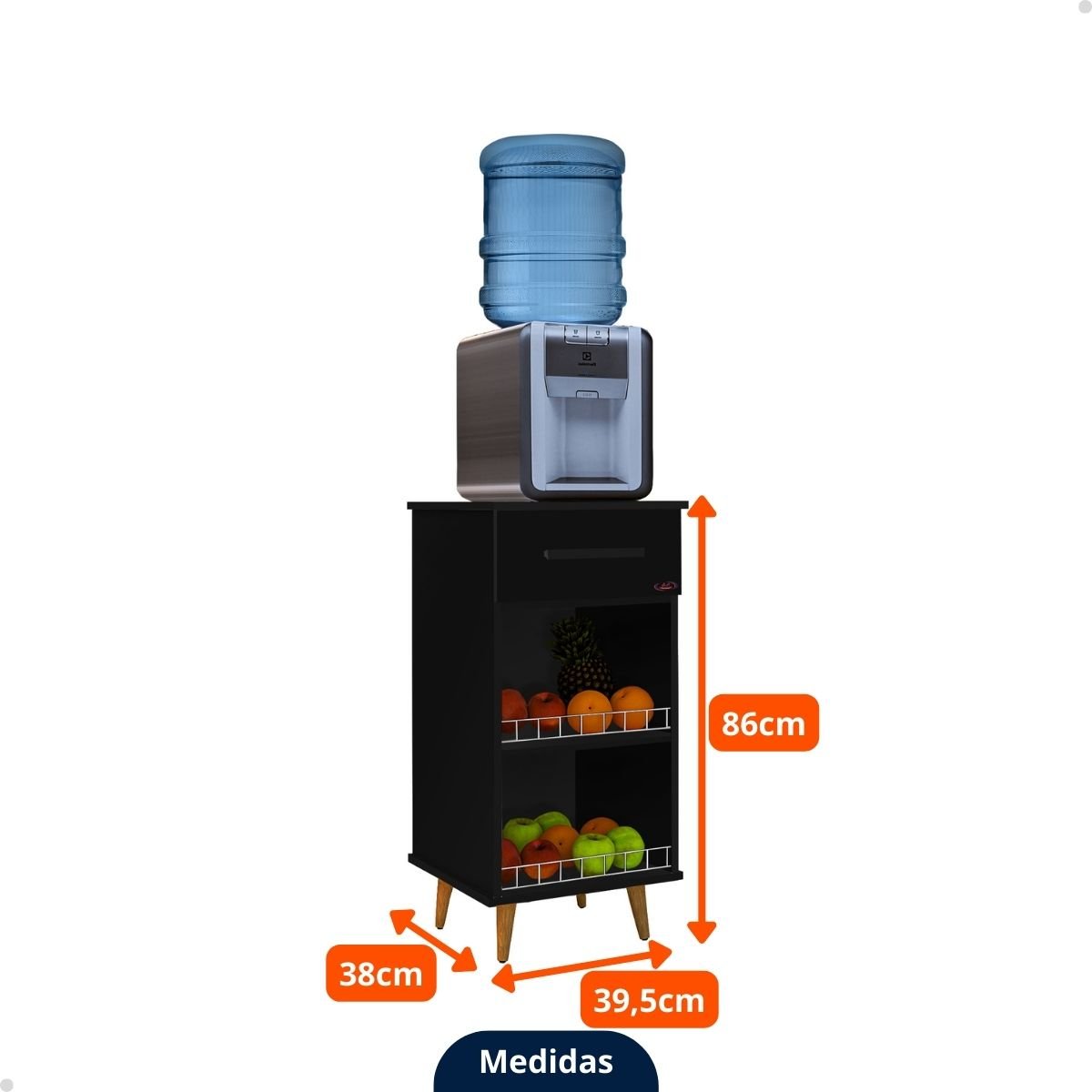 Balcão de Cozinha Bebedouro Fruteira - Preto - Mod.1226 - 7