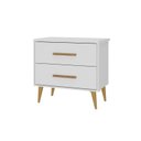Ver imagem 2 de Mesa de Cabeceira Infantil 2 Gavetas Arco-Íris Branco