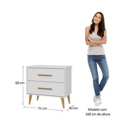 Mesa de Cabeceira Infantil 2 Gavetas Arco-íris - 3