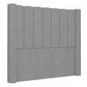 Ver imagem 1 de Cabeceira Casal King Cama Box 195cm Claire I02 Veludo Cinza - Mpozenato