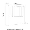 Ver imagem 4 de Cabeceira Casal King Cama Box 195cm Claire I02 Veludo Cinza - Mpozenato