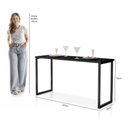 Ver imagem 3 de Mesa de Jantar Industrial 120x45cm para 2 Lugares Klm Móveis