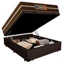 Ver imagem 2 de Cama Box Baú Casal Suede + Colchão Molas Ensacadas Texas Prime Colchões 138cm - Suporta até 120