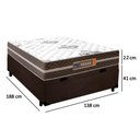 Ver imagem 3 de Cama Box Baú Casal Suede + Colchão Molas Ensacadas Texas Prime Colchões 138cm - Suporta até 120