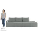Ver imagem 6 de Sofá Ilha Modular com Puff para Sala Living 312cm Georgia K04 Bouclê Cinza - Mpozenato