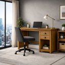 Ver imagem 1 de Escrivaninha de Madeira Maciça 2 Gavetas Boho Rústica Praia:freijo