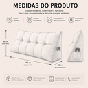 Ver imagem 5 de Almofada Encosto Triangular Cama Leitura Cabeceira Boucle