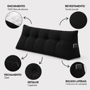 Ver imagem 6 de Almofada Encosto Triangular Cama Leitura Cabeceira Boucle