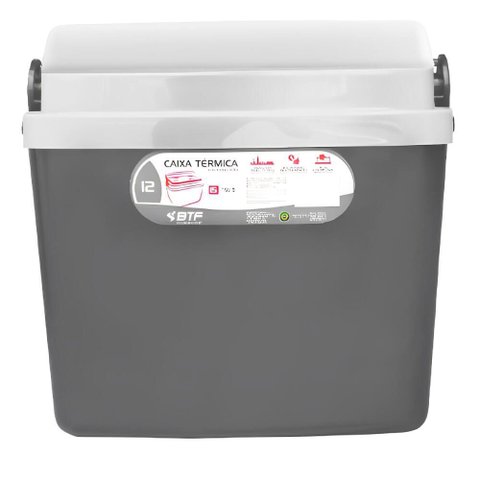 Caixa Térmica de 12 Litros Cinza - Botafogo Caixa Térmica 12l Cinza Botafogo