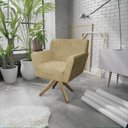 Ver imagem 1 de Poltrona Base Giratória de Madeira Lauren Maranata Estofados