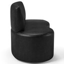 Ver imagem 6 de Sofá 2 Lugares 140cm Orgânico para Sala de Estar Living Larissa L02 Couríssimo Preto - Lyam Decor