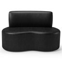 Ver imagem 5 de Sofá 2 Lugares 140cm Orgânico para Sala de Estar Living Larissa L02 Couríssimo Preto - Lyam Decor